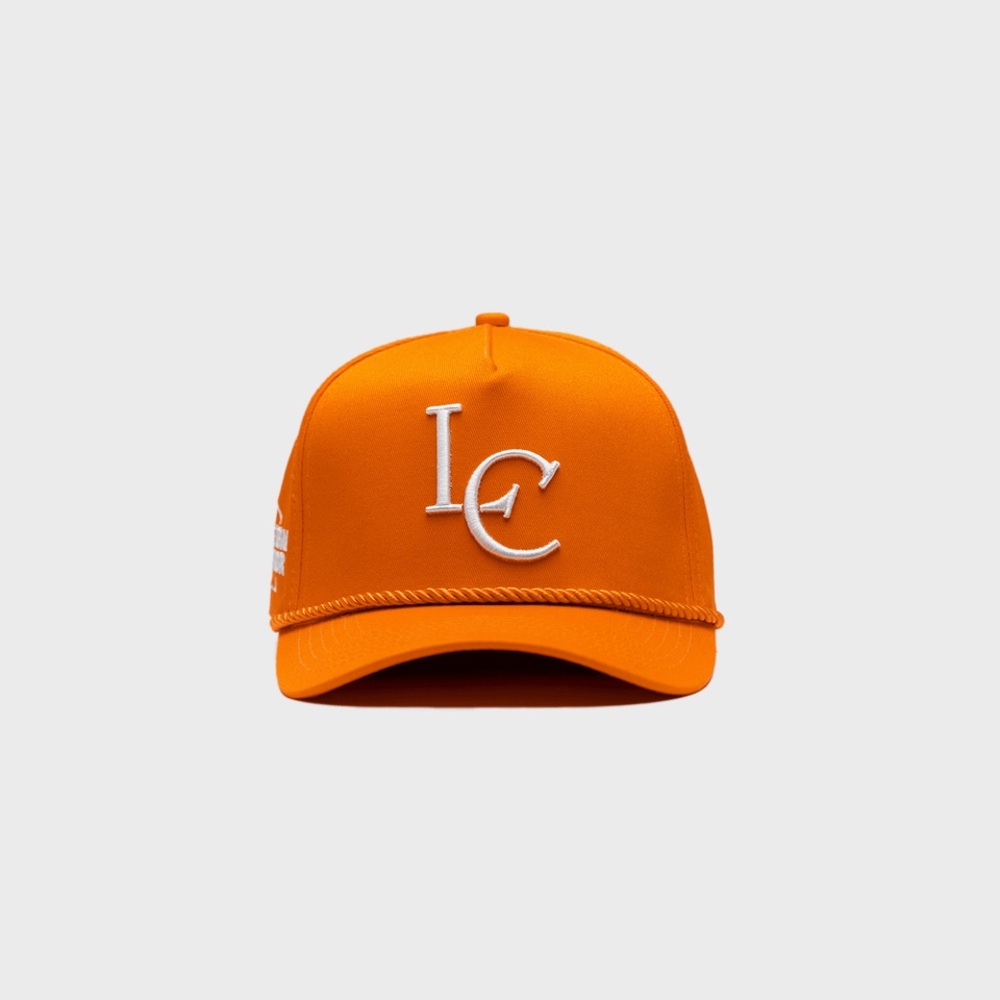 NEW Le Court Cotton Twill Monogram Cap Snapback Court Orange